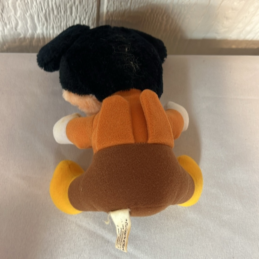 Vintage Mickey Mouse Plush Toy with Yellow and Brown Outfit - Picture 2 of 3